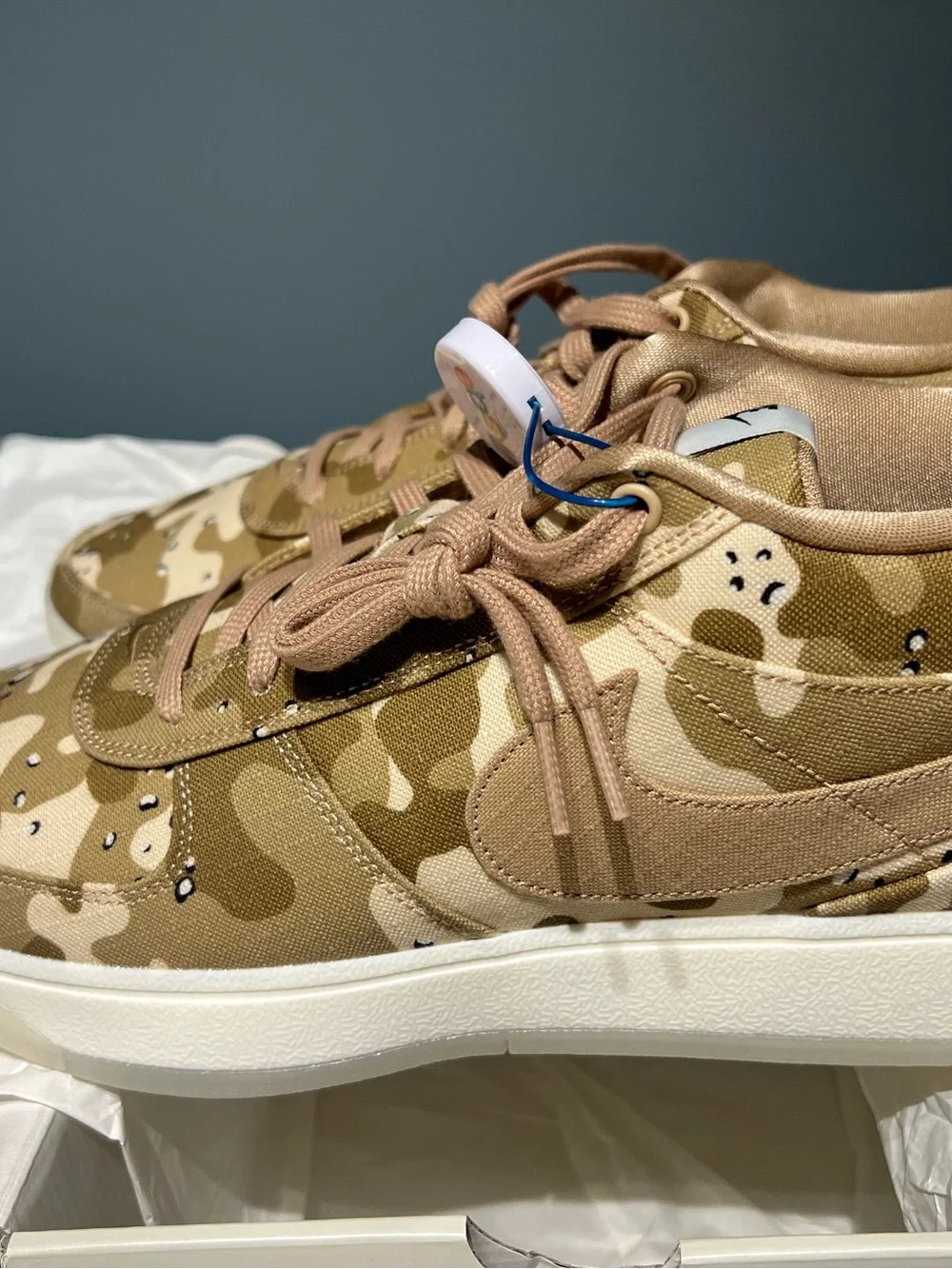 Booker 1 Nike Low-Top Desert Camo Sneakers in Tan and Khaki
